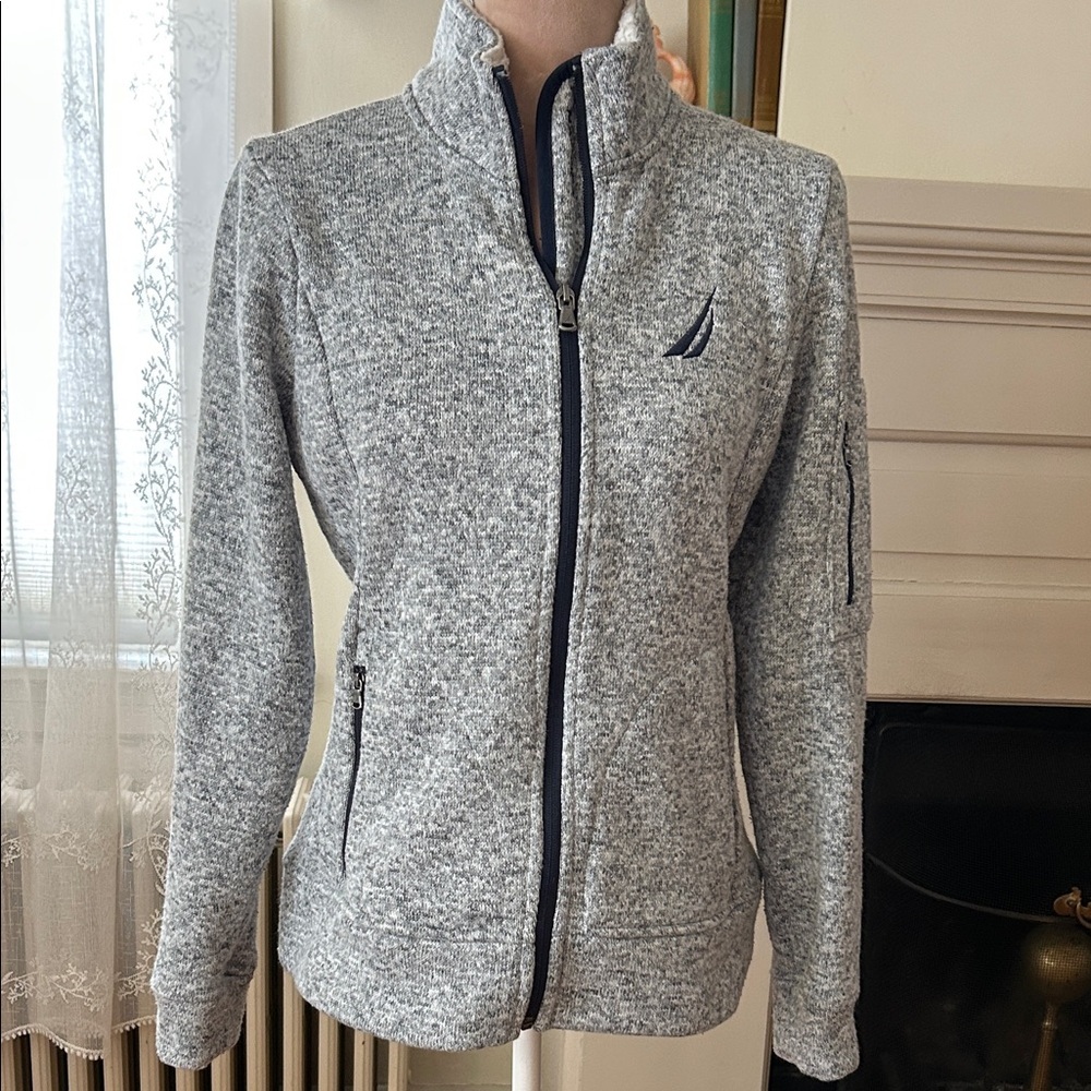 Nautica Women's Heathered Gray Utility Jacket